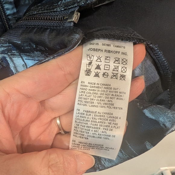 Joseph Ribkoff Navy and Charcoal Zip Jacket - Picture 7 of 11